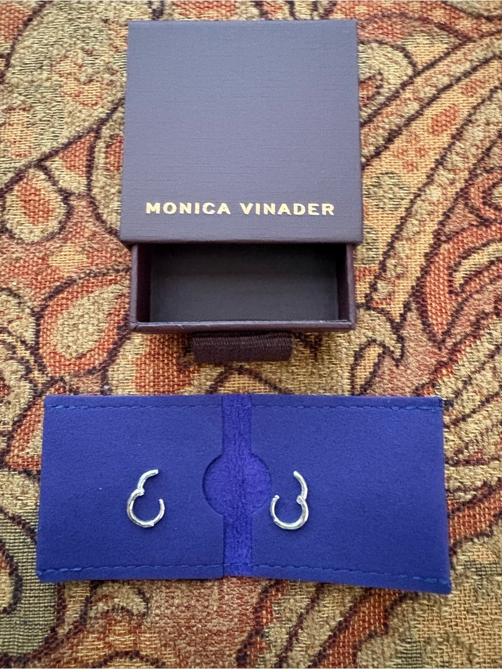 ✨ LIKE NEW – Monica Vinader Siren Muse Huggie Earrings (Sterling Silver) ✨ - Picture 9 of 10